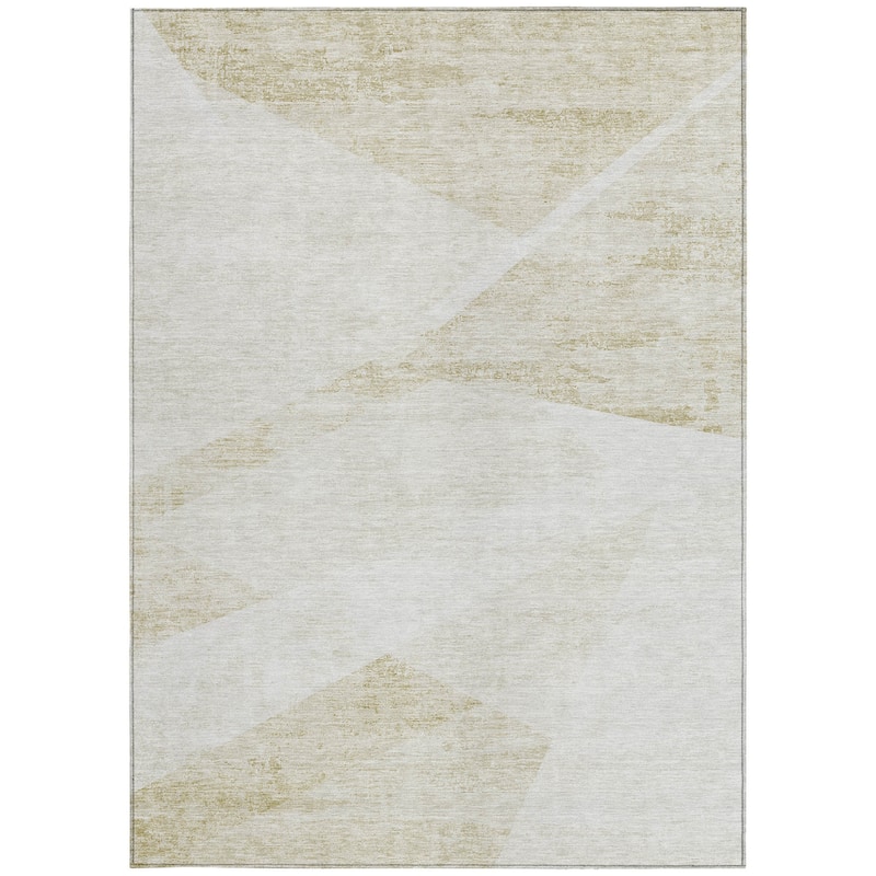 HomeRoots Abstract Transitional Rectangle Outdoor Rug
