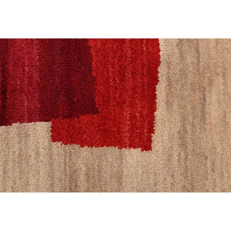 ECARPETGALLERY Hand-knotted Peshawar Ziegler Light Khaki Wool Rug - 4'11 x 6'9