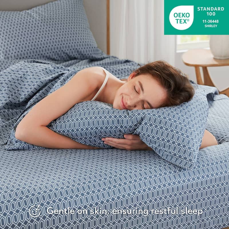 Chelsea Square 144 Thread Count Cotton Printed Cotton Sheets