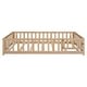preview thumbnail 16 of 21, Full Montessori Floor Bed with Fence & Door - Safe & Fun for Kids Natural
