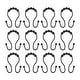 preview thumbnail 33 of 42, Utopia Alley Double Roller Ball Stainless Steel Shower Curtain Hooks Rings, Set of 12