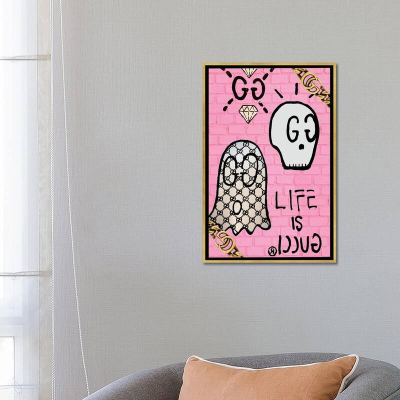 iCanvas "Life Is Gucci" by Julie Schreiber Framed Canvas Print
