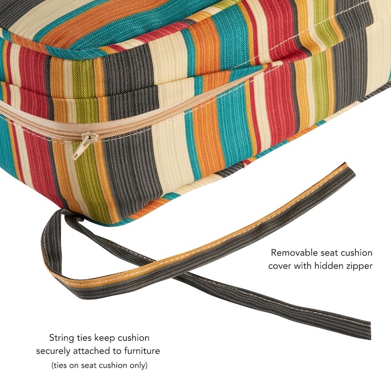 Greendale Outdoor Premium Deep Seating Back and Seat Cushion Set (Cushions Only)