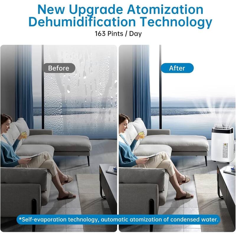 Portable Air Conditioner 10,000 BTU Air Conditioner for Room up to 450 Sq. Ft, 3-in-1 Standing Cooling AC Unit with Dehumidifier