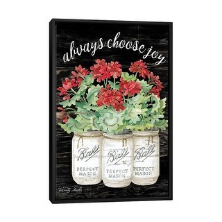 iCanvas "White Jars - Always Choose Joy" by Cindy Jacobs Framed Canvas ...