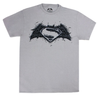 Shop Batman Vs Superman Bat Made Logo Men S Silver Shirt Free Shipping On Orders Over 45 Overstock 21803912