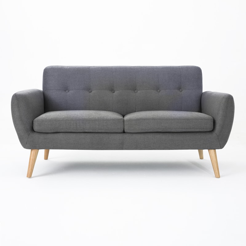Modern Tufted Fabric Upholstered Sofa by Christopher Knight Home