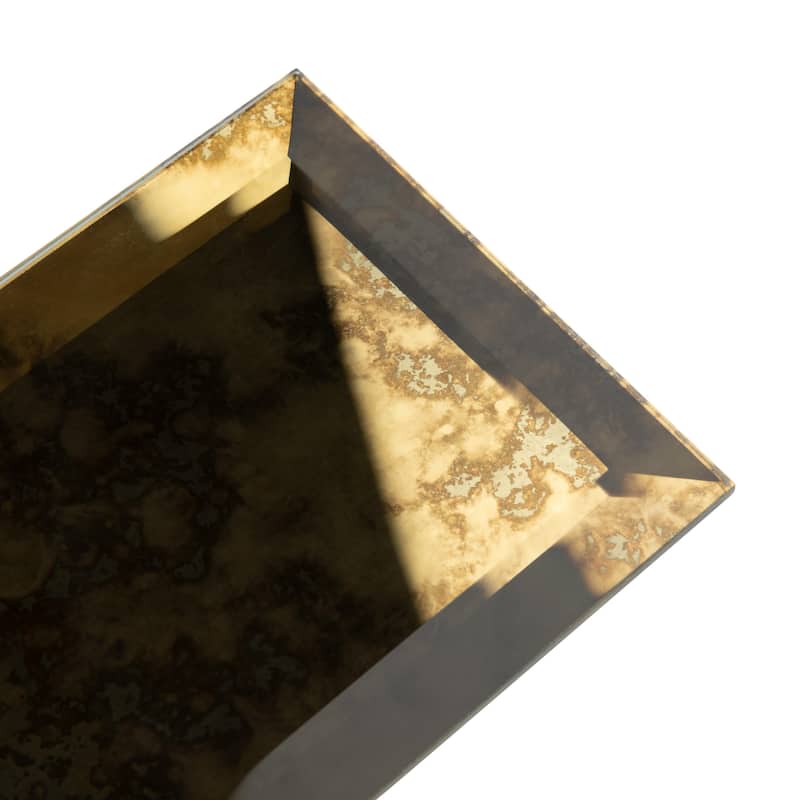 Merola Tile Lustre Beveled Antique Gold 3" x 6" Glass Wall Tile