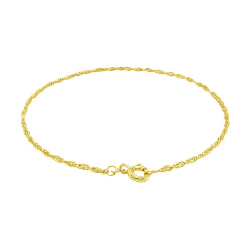 MayaMila 10k Yellow Gold Singapore Bracelet 1.5mm