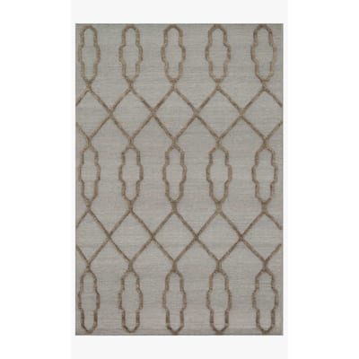 Alexander Home Lennon Moroccan Hand-Woven 100% Wool Slate Rug