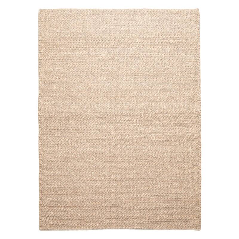 ECARPETGALLERY Braid weave Sienna Tan Wool Rug - 5'4 x 7'2