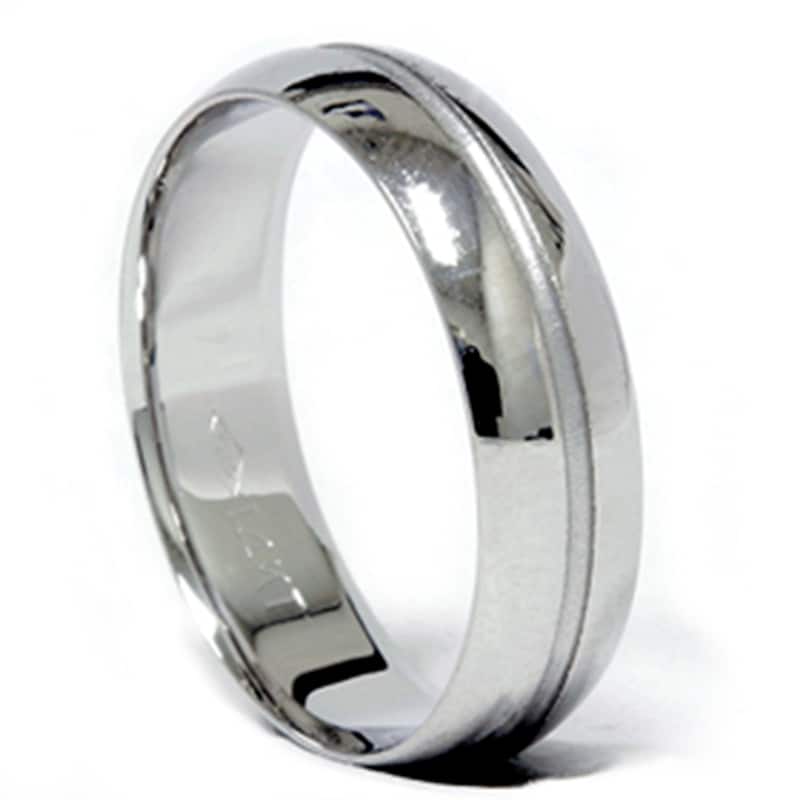 Channel Wedding Band White Gold