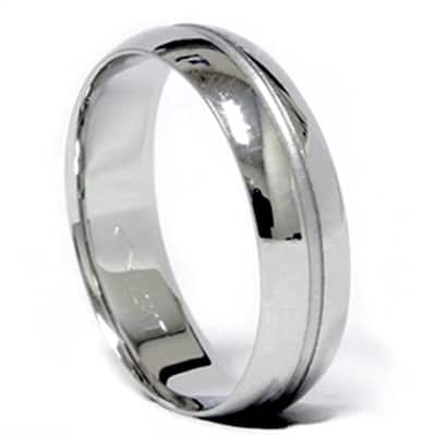 Channel Wedding Band White Gold