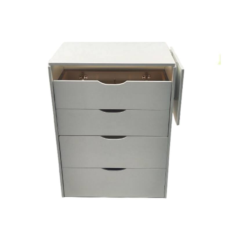 3-in-1 Vanity Table w/ 3-Color LED Mirror,Multi-Functional Makeup Desk