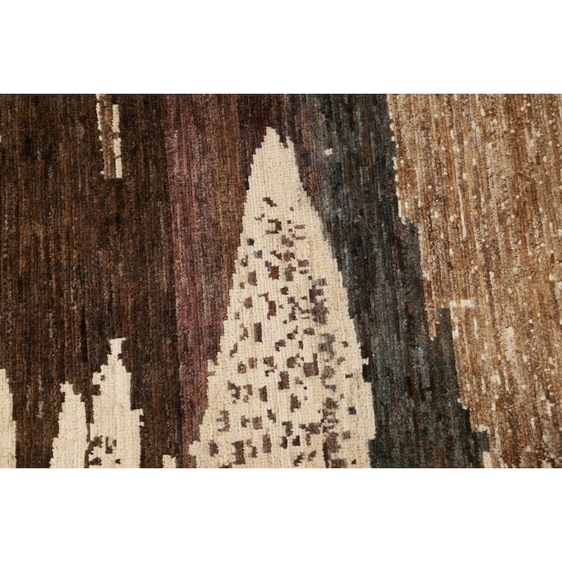 Contemporary Abstract Oriental Home Decor Area Rug Wool Hand-knotted - 6'5" x 9'7"