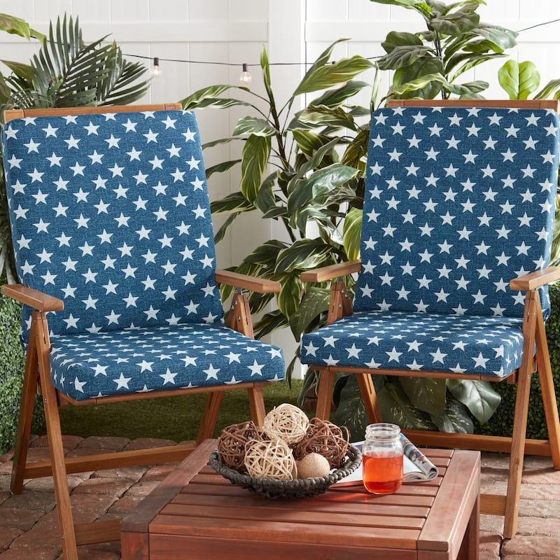Greendale Home Fashions Outdoor High Back Chair Pad