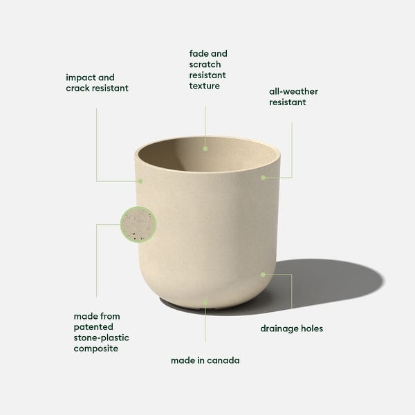 dimension image slide 6 of 24, Mason Series Kona Planter