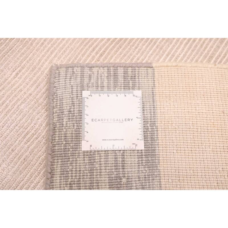 ECARPETGALLERY Hand Loomed Shimmer Beige Viscose Rug - 7'11 x 10'11