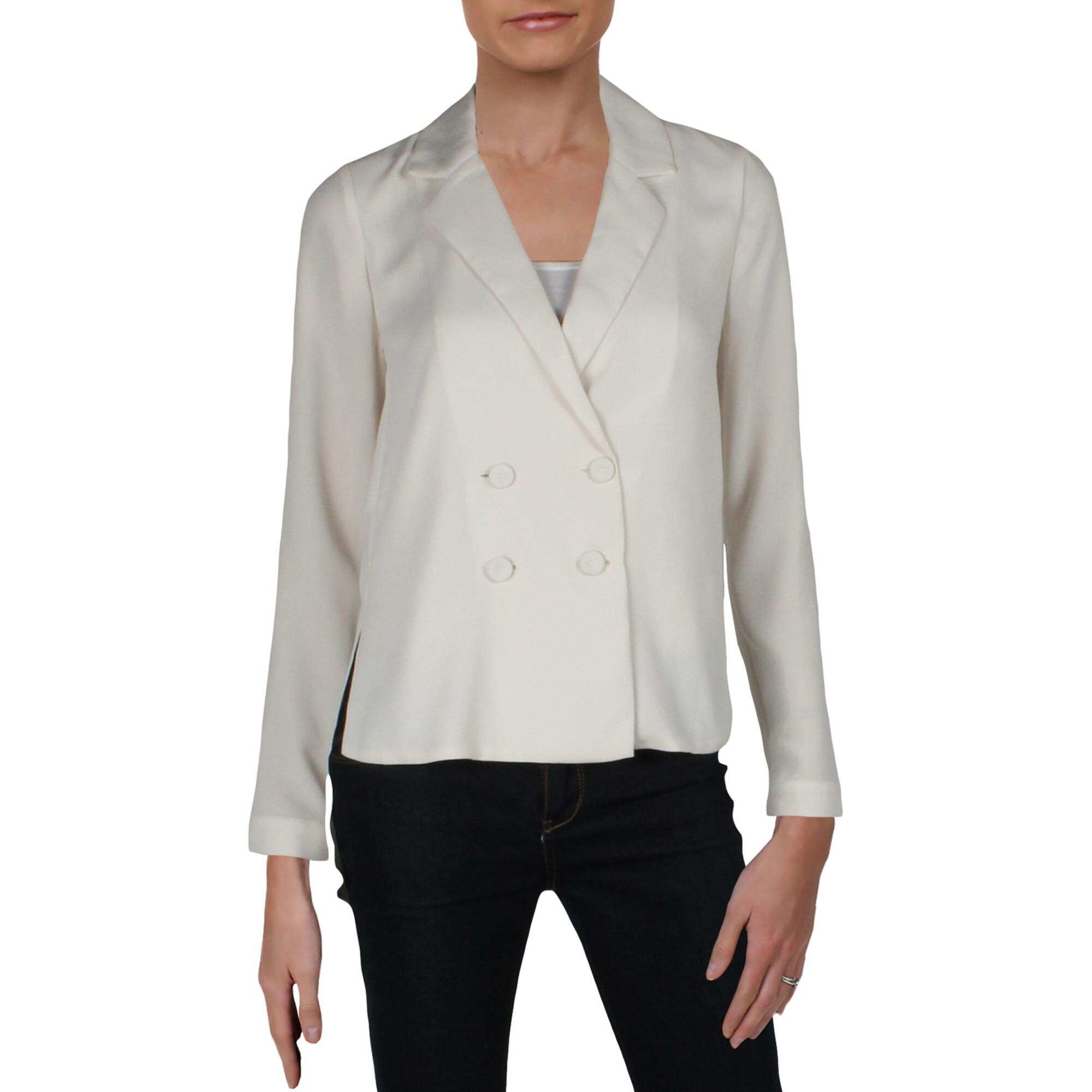 bcbg high low peplum blazer