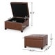 preview thumbnail 32 of 51, Veronica Contemporary Tufted Leather Storage Ottoman by Christopher Knight Home