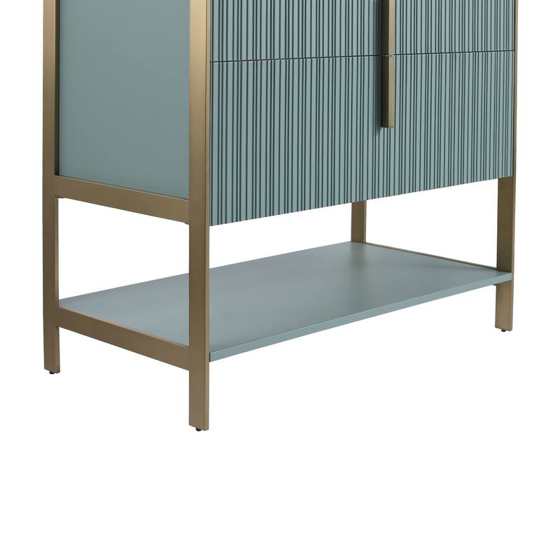 Fine Fixtures Serenity Modern Bathroom Vanity with White Stone Top