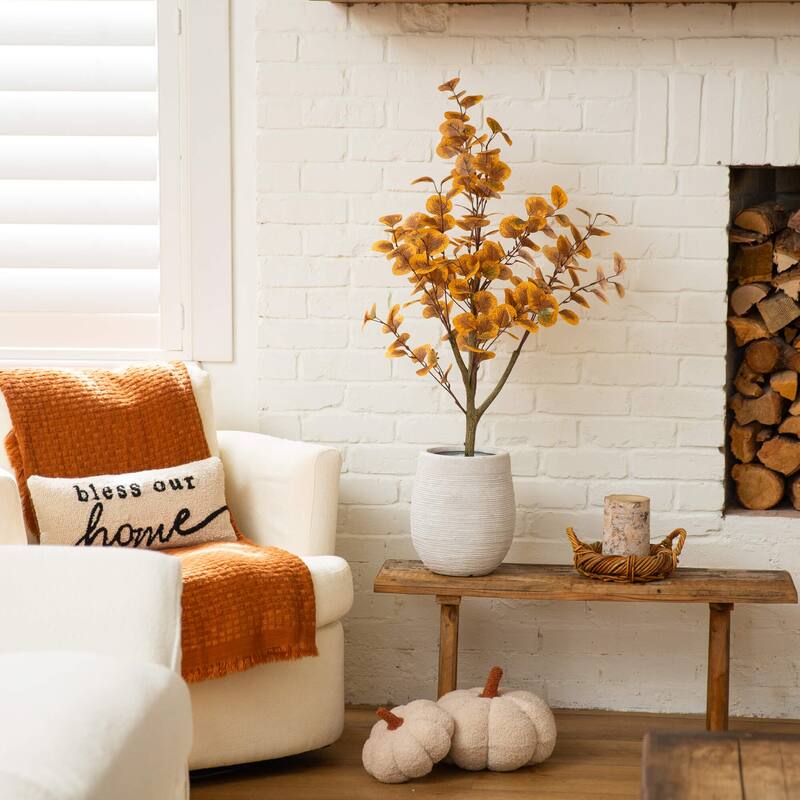 3-ft Autumn Eucalyptus Artificial Tree - Green