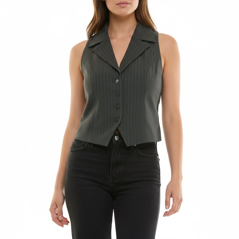 Nicole Miller Pinstripe Vest