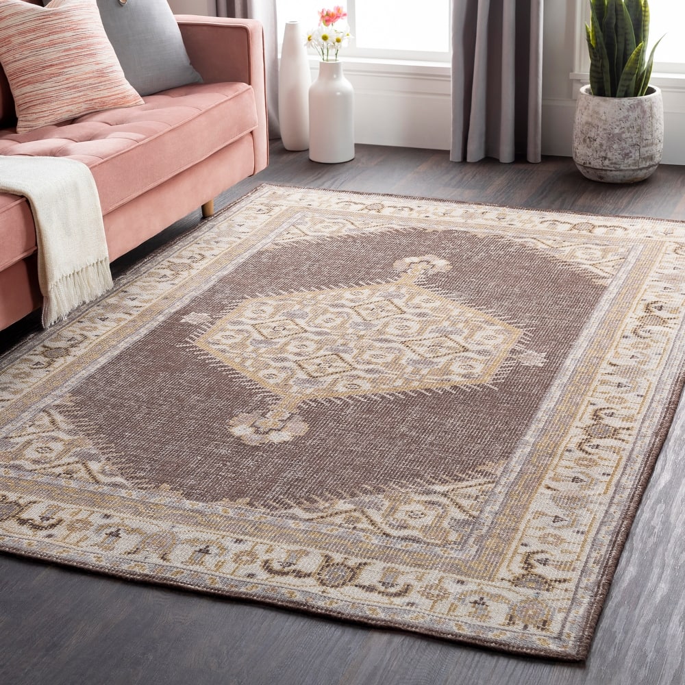 Hand-knotted Alford Boho Medallion Wool Area Rug