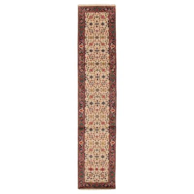 ECARPETGALLERY Hand-knotted Serapi Heritage Cream Wool Rug - 2'6 x 11'11