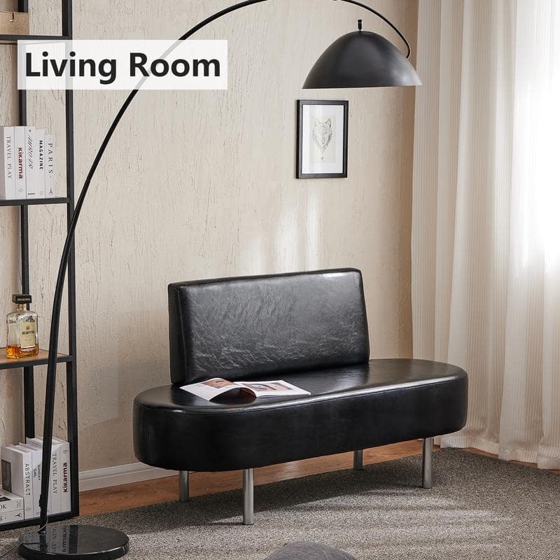 Waiting Room Benches with Backrest, PU leather