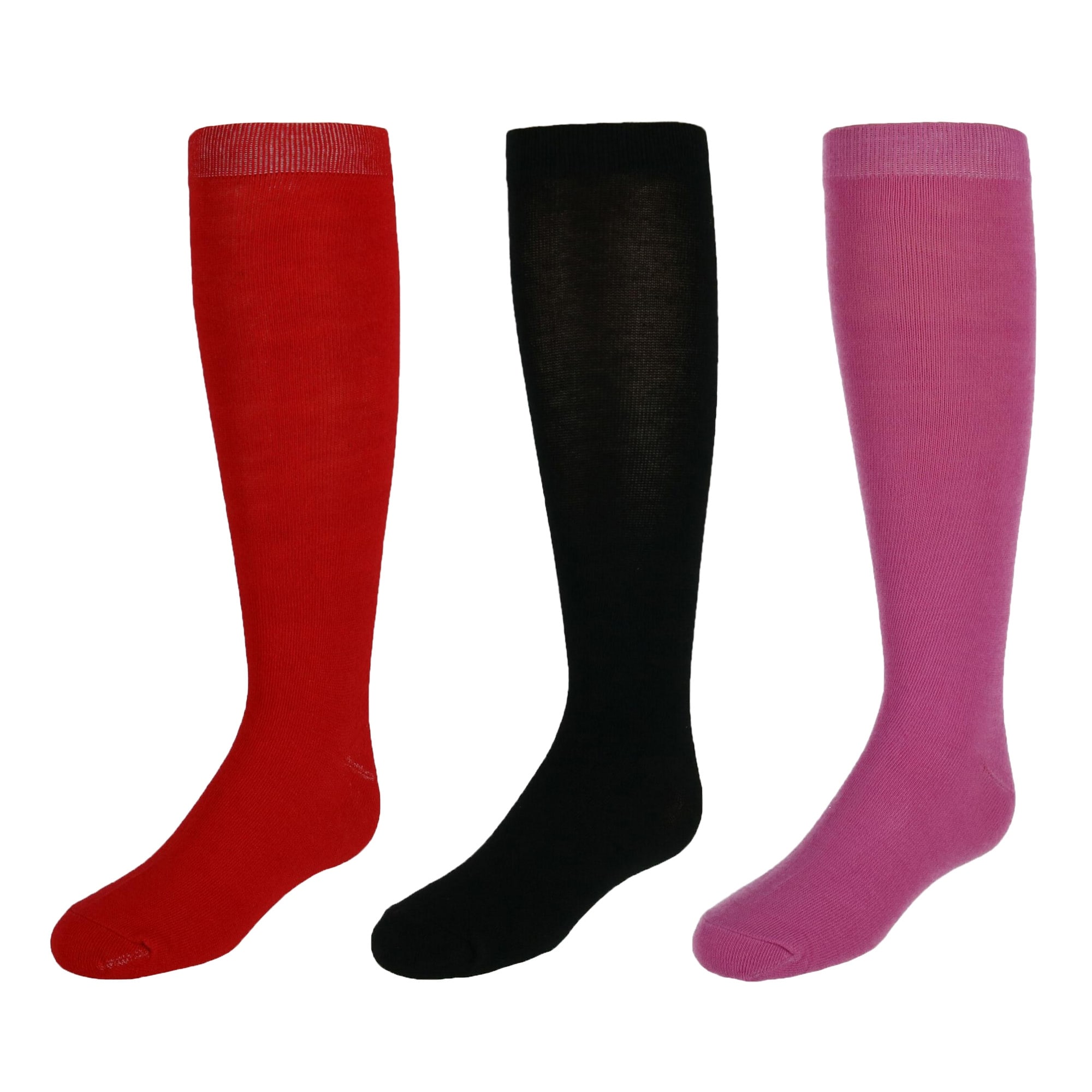 girls red knee socks