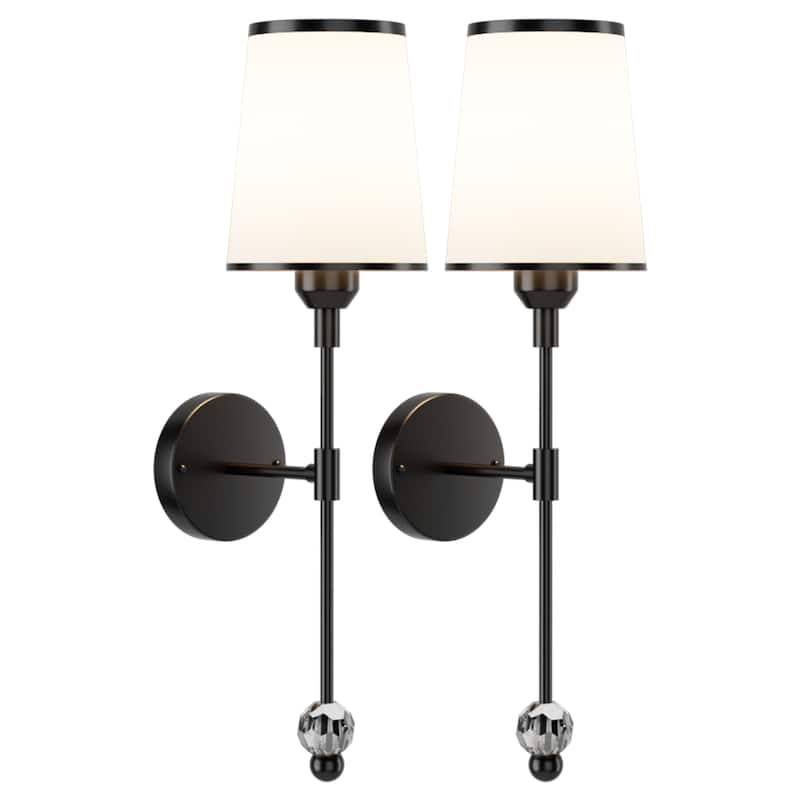 2-Pack Wireless Sconces, 3 Dimmable Whites & 12 RGB Colors, Remote