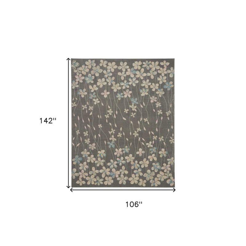 HomeRootsFloral Contemporary Rectangle Area Rug - 142' X '106' X '0.5