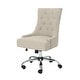 preview thumbnail 28 of 29, 360° Rotating Home Office Chair, Adjustable Height Ergonomic Chair, Upholstered Desk Stool with Metal Base and Wheels - N/A