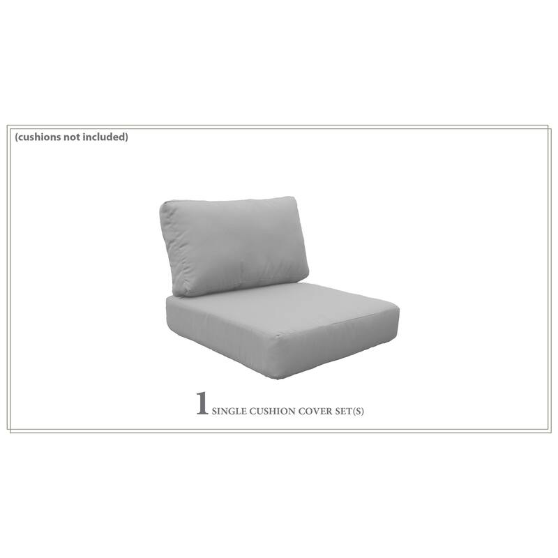 Low-back 6-inch Chair Cushion Covers - Grey