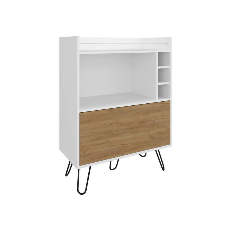 Bar Cabinet with Modern Finish, 1 Door, 4 Shelves with durable construction