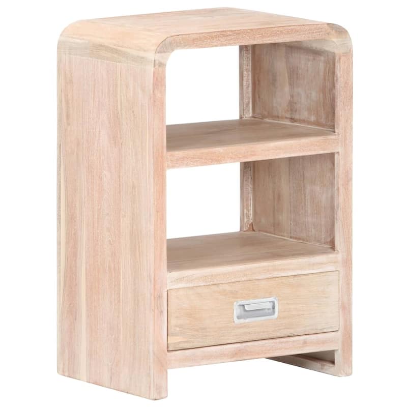 vidaXL Bedside Table 15.7"x11.8"x23.6" Solid Acacia Wood