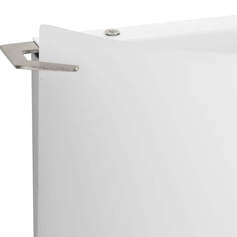 Modern Glass Sconce Two-Light Brushed Nickel Wall Sconce - 12 in x 4 in x 7.5 in