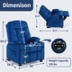 preview thumbnail 53 of 79, MCombo Big Kids Recliner Chair with Cup Holders , Velvet Fabric