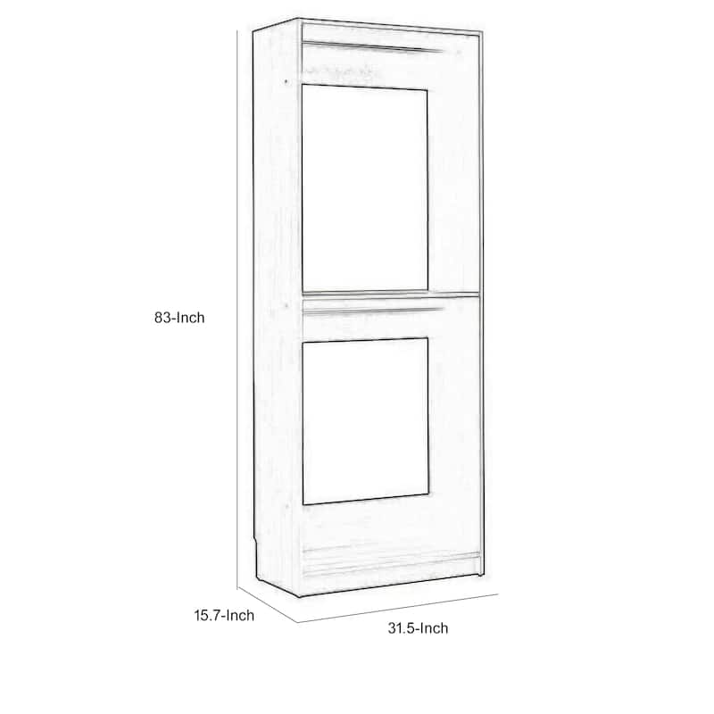 Dee Modular Closet System, 2 Compartments, 2 Hanging Rods, Oak Brown