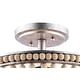 preview thumbnail 19 of 31, Georgian Wood Beaded/Metal LED Flush Mount, by JONATHAN Y