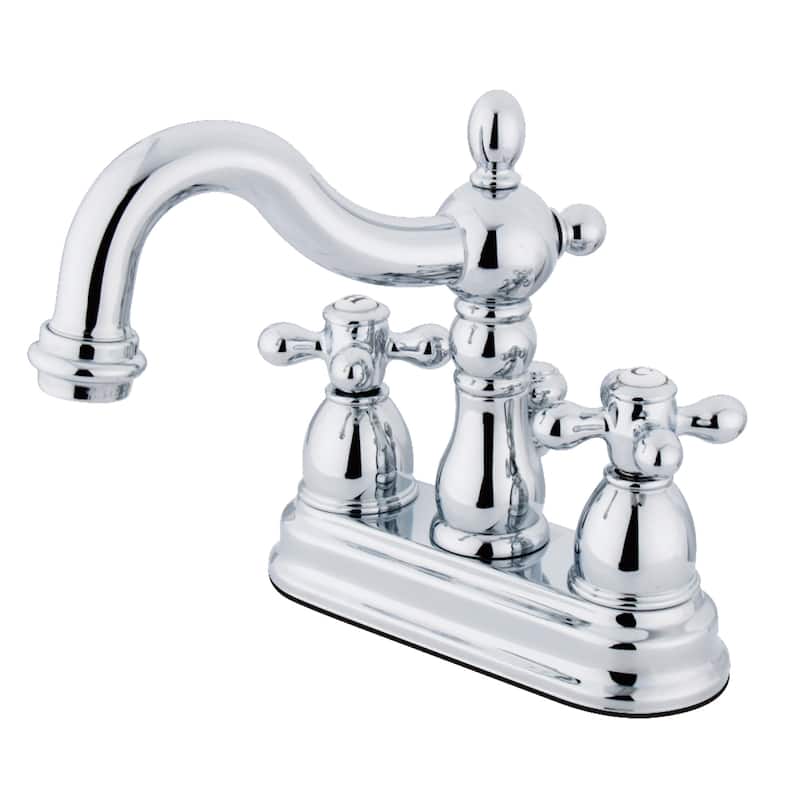 Kingston Brass Heritage Chrome 4-inch Center Bathroom Faucet