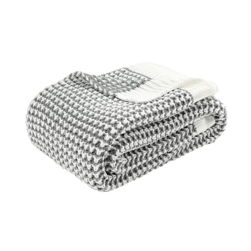 Lush Decor Chic And Soft Knitted Throw Single