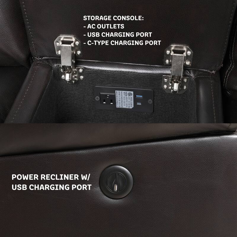 Infinity Power Reclining Faux Leather Reclining Loveseat