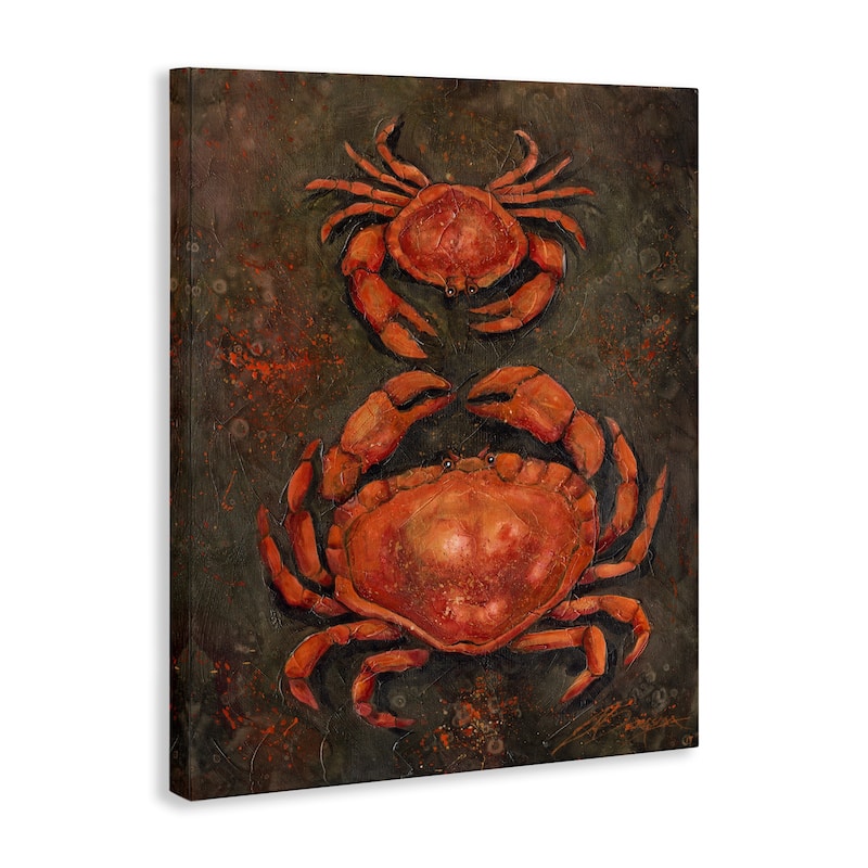 Stupell Small & Large Crab Pair Canvas Wall Art Design By Jody Bergsma