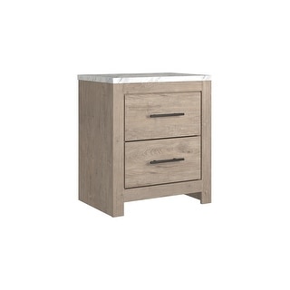 Signature Design by Ashley Senniberg Faux Marble 2-drawer Nightstand