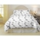 preview thumbnail 10 of 27, Pointehaven 180 GSM Cotton Flannel Cotton Flannel Oversized Duvet Set Full - Queen - Stallions - Grey