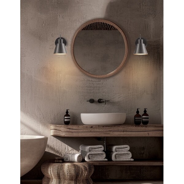 Dainolite Westley 1 Light Wall Sconce - Matte Black - Bed Bath