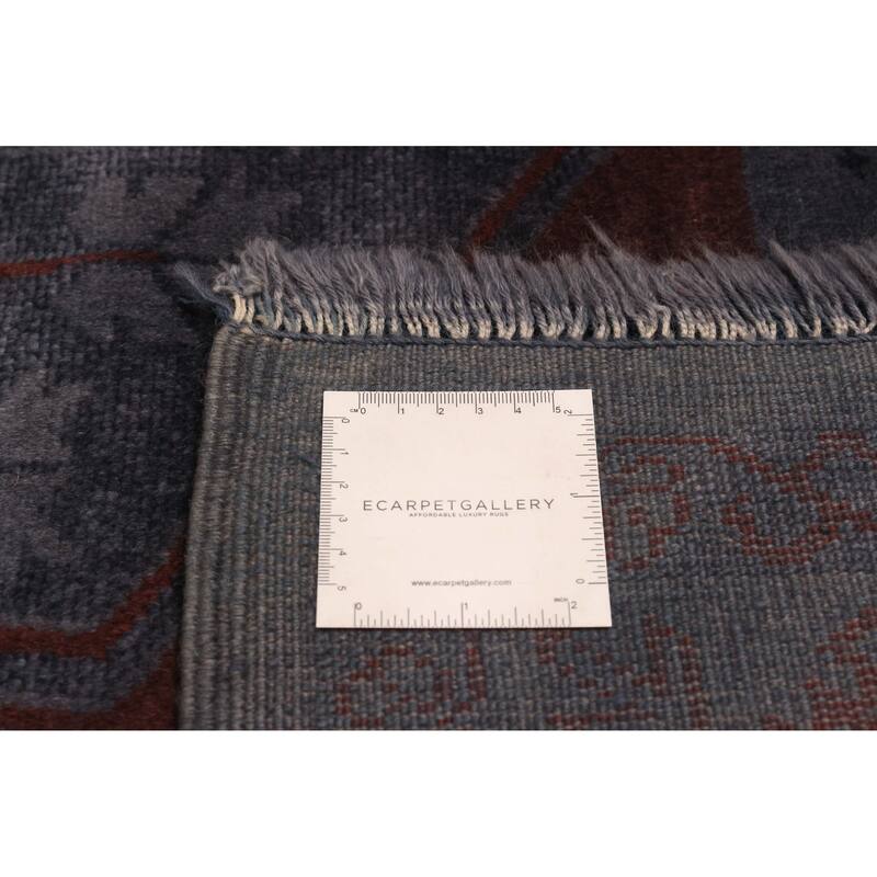 ECARPETGALLERY Hand-knotted Color Transition Purple Wool Rug - 6'6 x 9'2