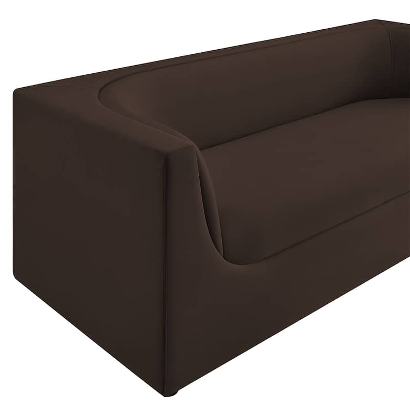 Hilda 86" Curved Back Performance Velvet Sofa